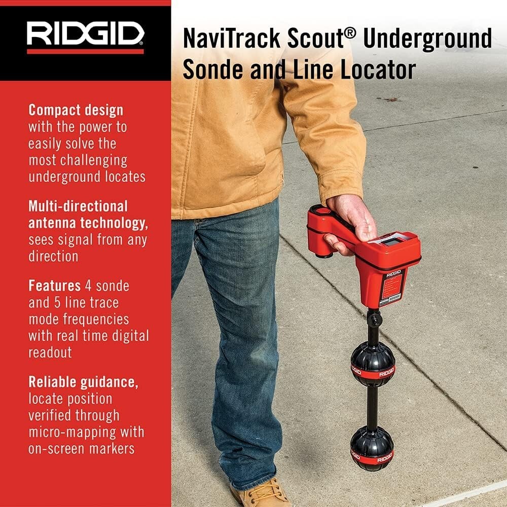 Complete RIDGID 19238 NaviTrack Locator Kit - Fast & Accurate Utility Detection