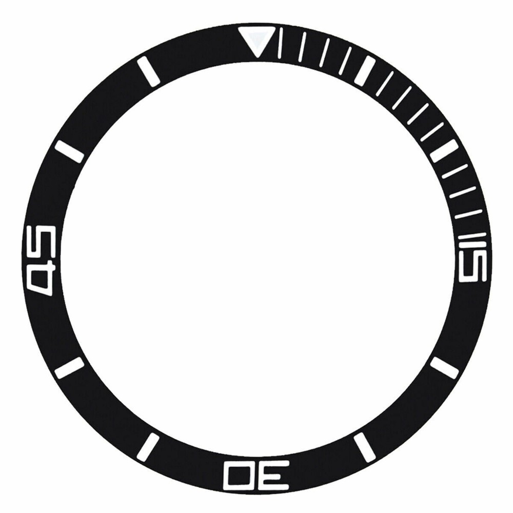 BLACK REPLACEMENT BEZEL INSERT FOR WATCH 30.10MM X 25MM