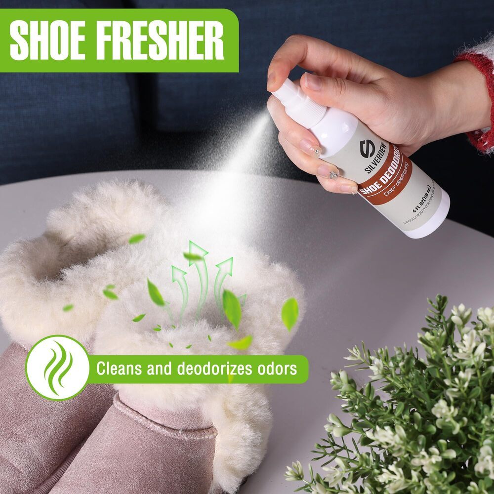 7PIECE Shoe Cleaning Kit w/2 Bottles Shoe Cleaner 2 Brushes Deodorizer Protector