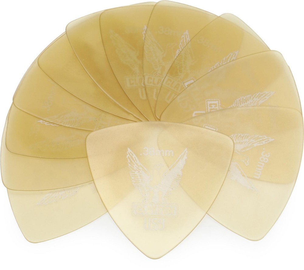 Clayton Ultem Rounded Triangle Picks 12-pack .38mm (2-pack) Bundle