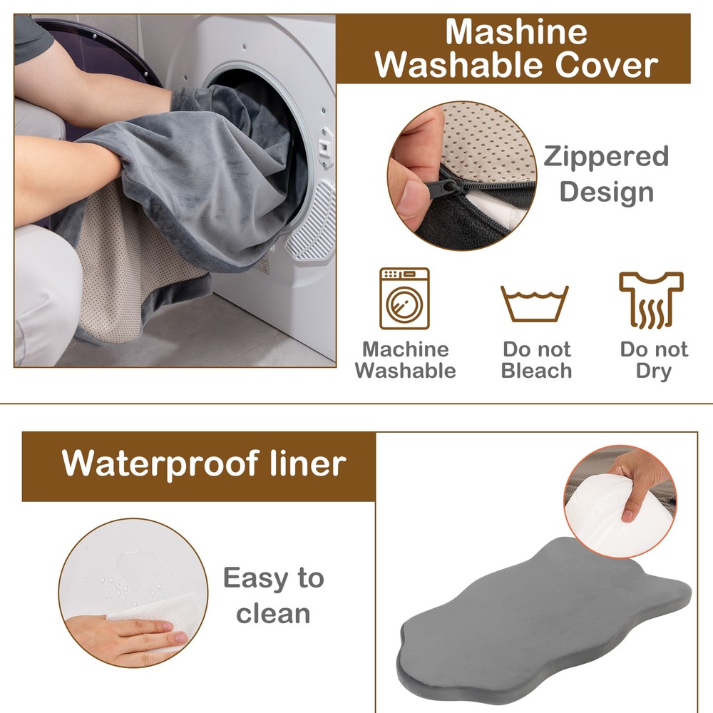 Dog Sleeping Mat Waterproof Dog Crate Pad Bed Mat with Memory Foam Support