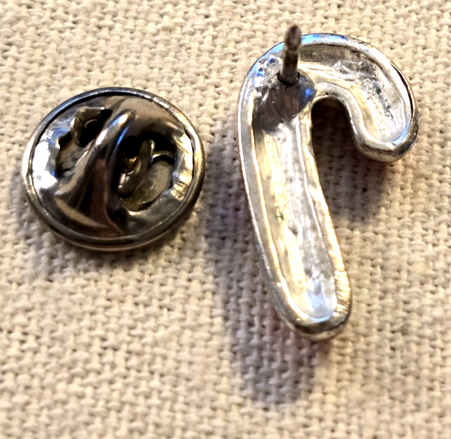 CANDY CANE ENAMEL PIN MADE IN USA