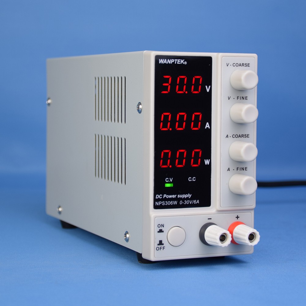 0-30V 0-10A Lab DC Bench Power Supply Variable Adjustable Power Supply
