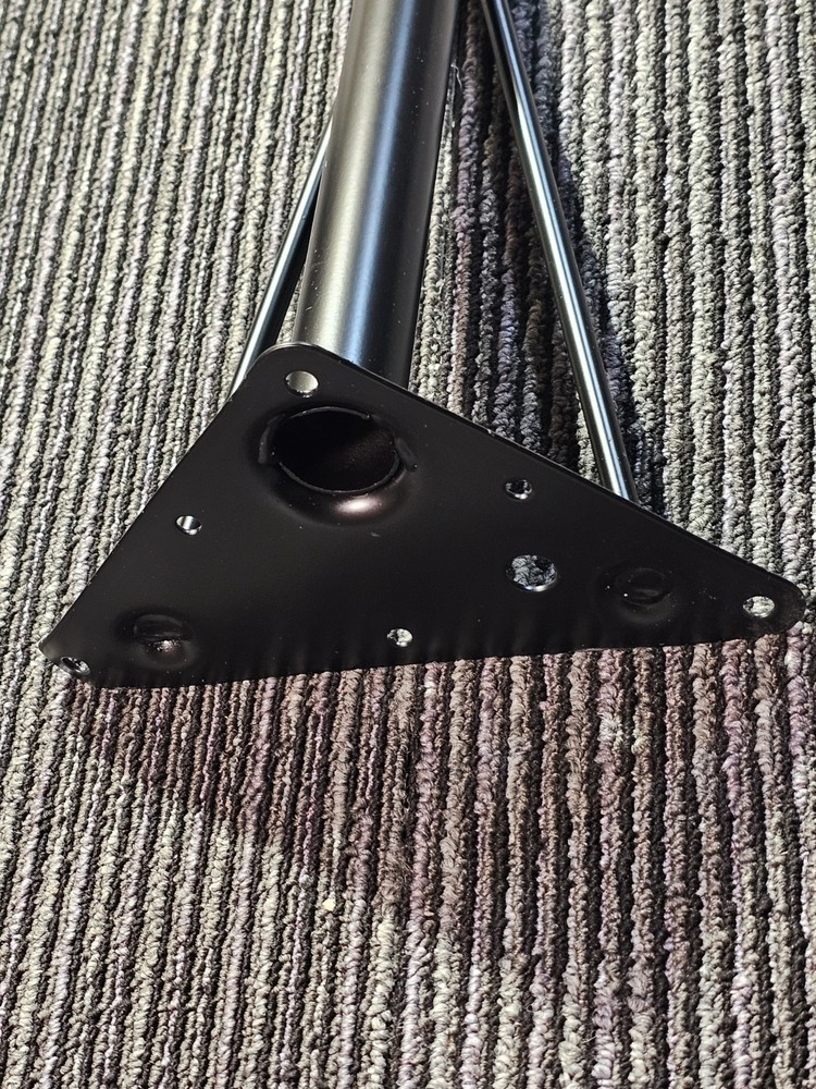 (QTY 4) LAMINATE ACTIVITY TABLE STAND HEIGHT ADJUSTABLE LEGS WITH WHEELS, BLACK