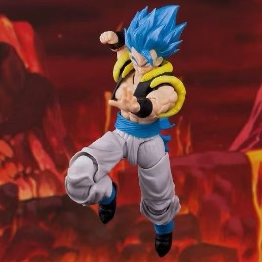 New Demoniacal Fit Dragon Ball Hero Waltz Blue Hair Gogeta Action Figure Boxed