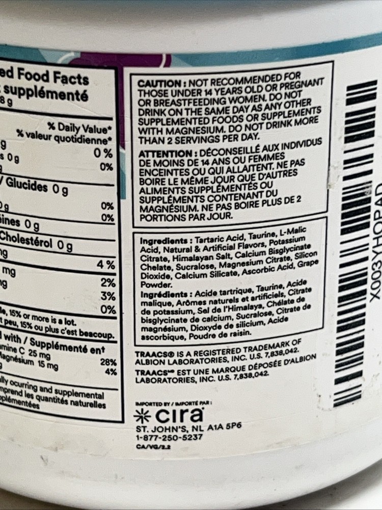 Cira Hydration Very Grateful 46 Serving Exp 04/2027