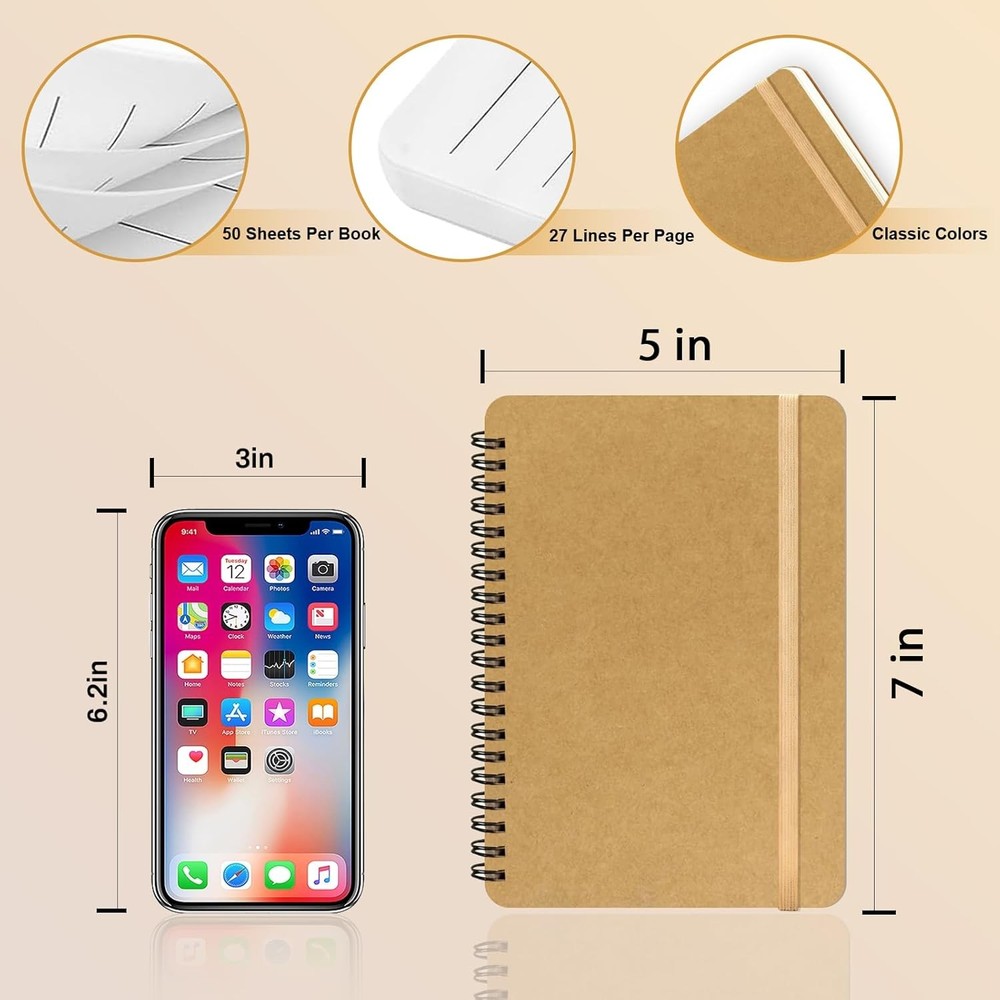 Spiral Notebook, Spiral Journal Notebook, Notebooks for Work, Note Taking,