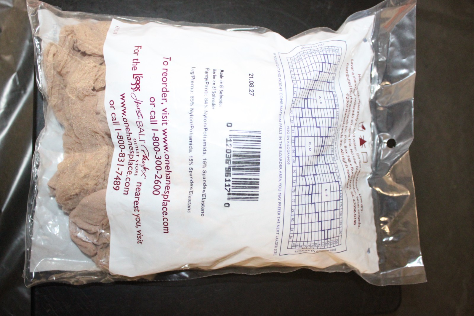 Hanes Silk Reflections Silky Sheer Control Top RT 4 PACK NATURAL 04 115784 AB