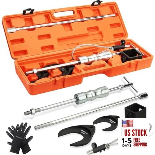 Inner CV Axle Puller Tool with Slide Hammer, 63mm and 48mm CV Joint Fork