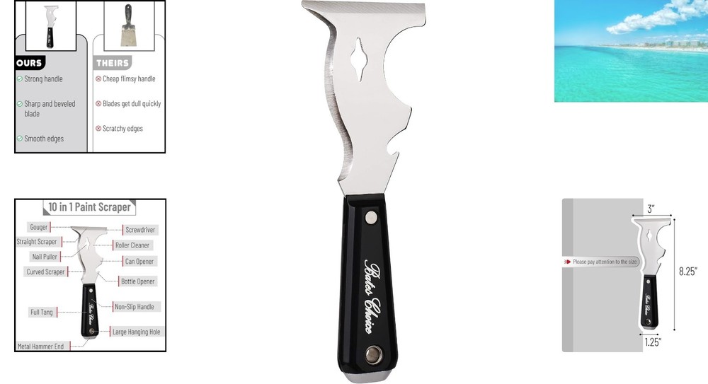 Complete Your Toolkit with Bates 10-in-1 Paint Scraper: Durable & Efficient