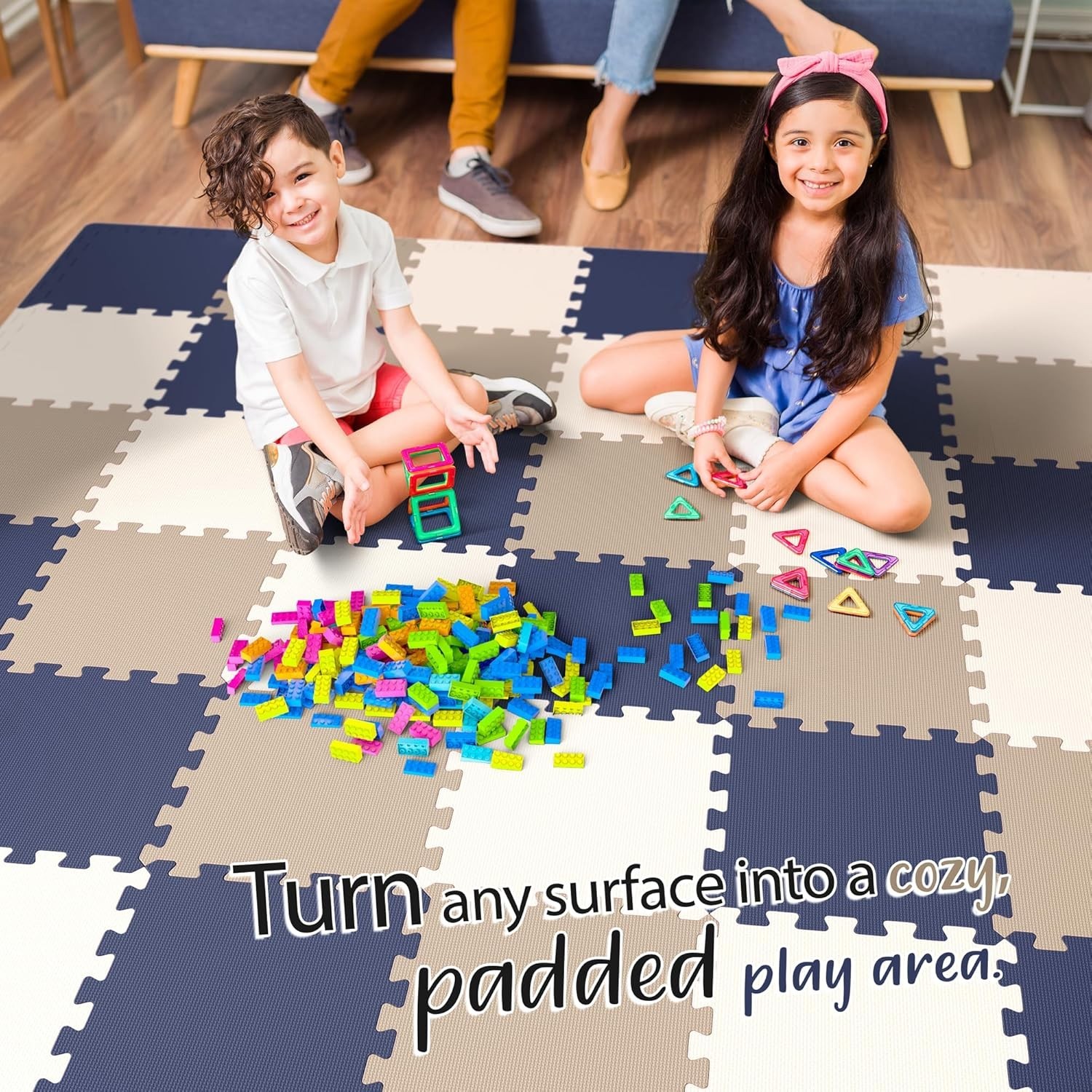 12x12 EVA Foam Baby Kids Play Mat Non Toxic Interlocking Floor Tiles