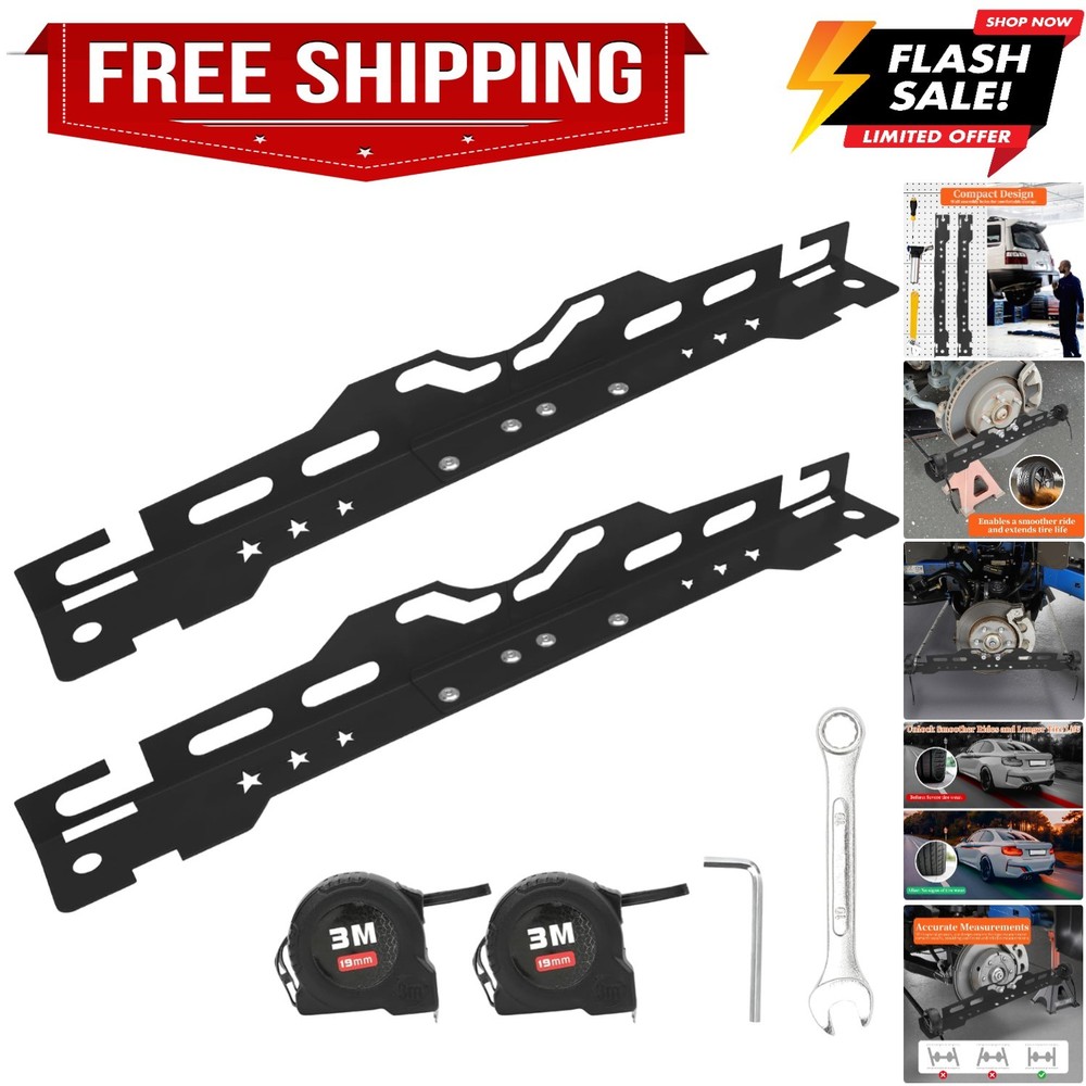 Toe Alignment Tool Plates 2Pcs, Wheel Toe Alignment Tool Plate with 2Pcs Tape...