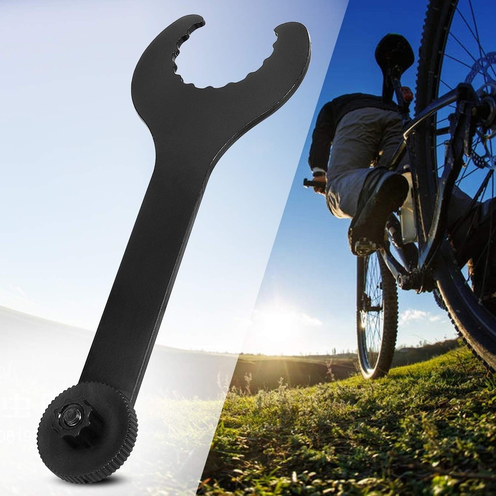 Black Bottom Bracket Wrench Compatible with Hollowtech II - Mechanical Operation