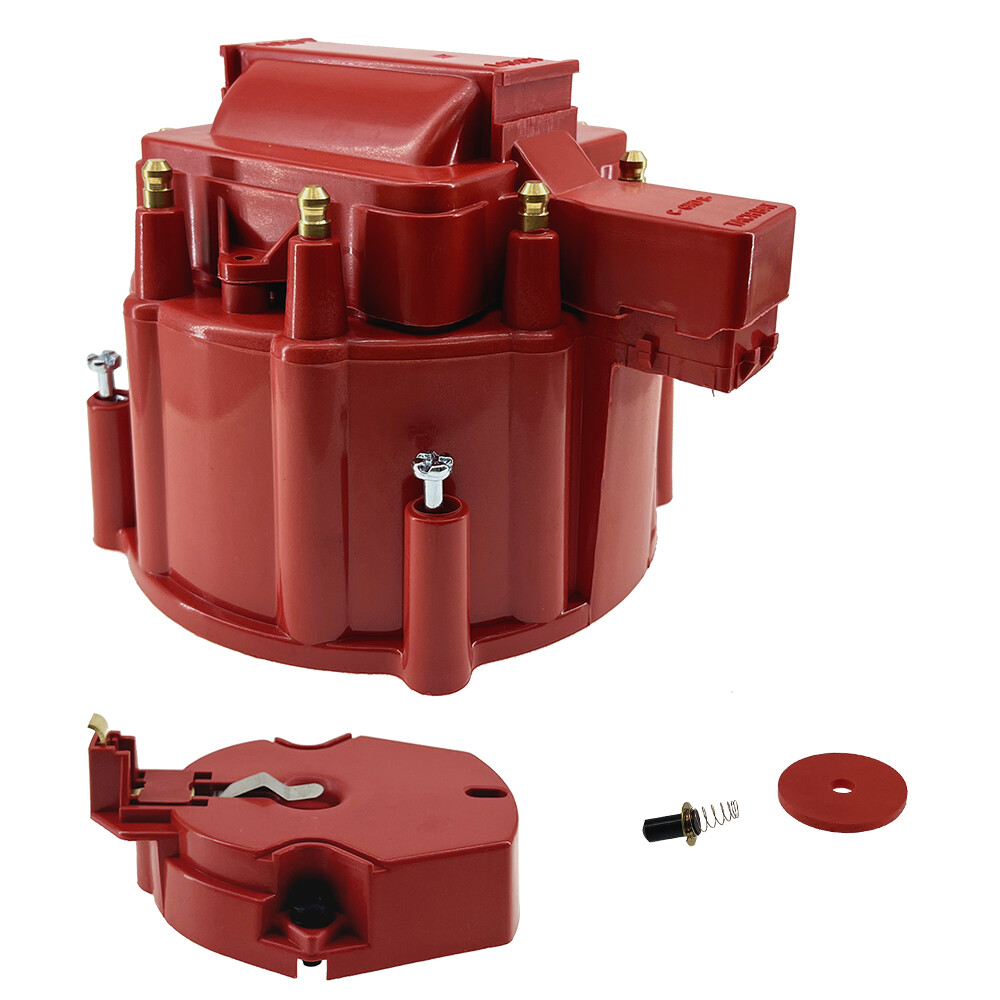 Red HEI Large Distributor Cap Rotor Kit For CHEVY GM SBC BBC 305 327 350 396 454