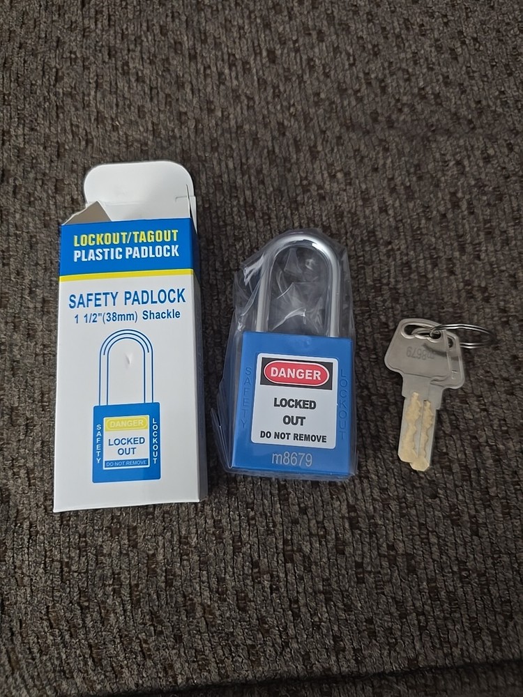 Lockout tagout Locks, 1 1/2"  Blue - OSHA Compliant