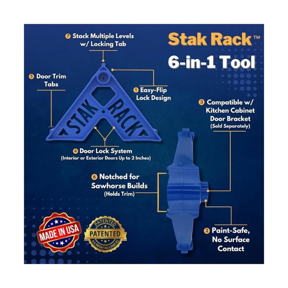 Stak Rack | 6 in 1 Painter's Accessory Tool | Stacking Design | Paint Interio...
