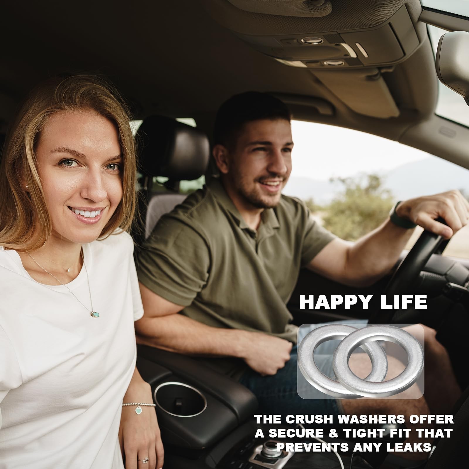 24PCS Oil Drain Plug Gasket Washer Aluminum M14 Crush Washer Oil Drain Plug P...