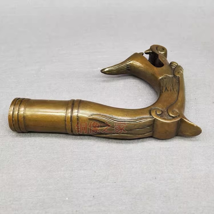 Solid Brass Dragon Head Walking Stick Cane Handle Top Topper Hand Grip Tool