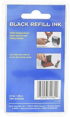 2000 PLUS Self-Inking Stamp Refill Ink Pad Black Replacement Office Supply