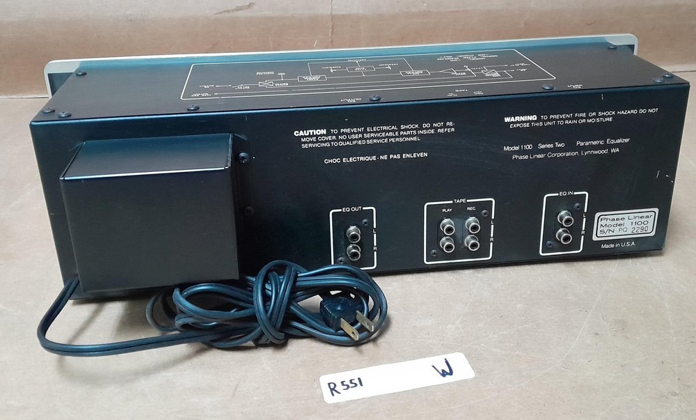 BEAUTIFUL PHASE LINEAR 1100 SERIES TWO PARAMETRIC EQUALIZER ! J