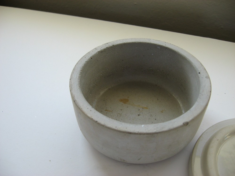SET OF THREE CEMENT CANISTERS