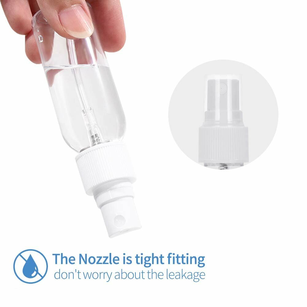 1-200PC 30ml/60ml Travel Spray Bottle Plastic Transparent Perfume Empty Atomizer