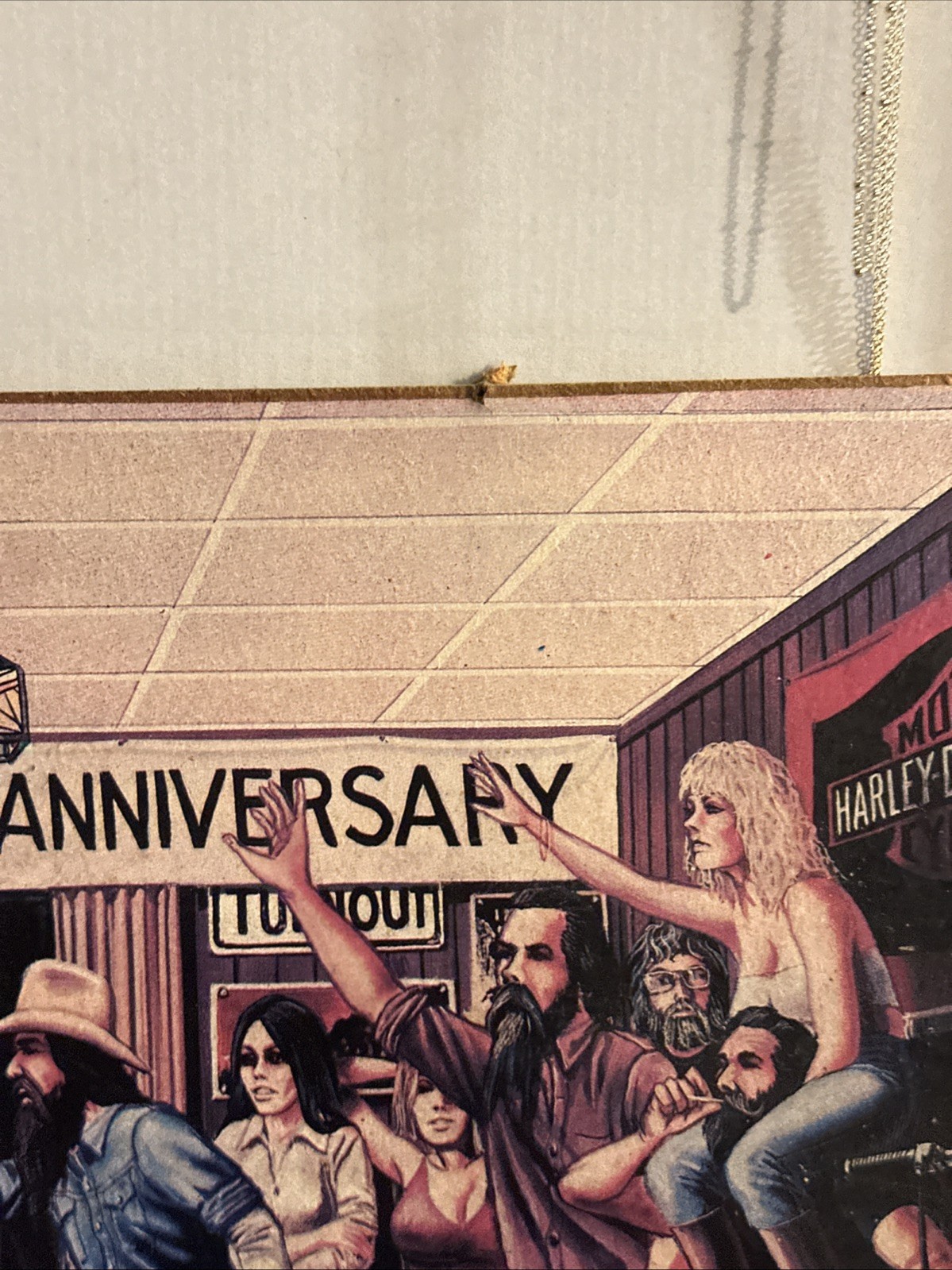 Awesome Vintage Easy Riders 10th Anniversary Wall Hanger 20” Long 16”tall