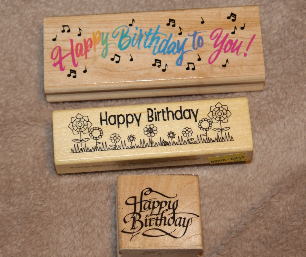13 wood based printing shapes - various messages