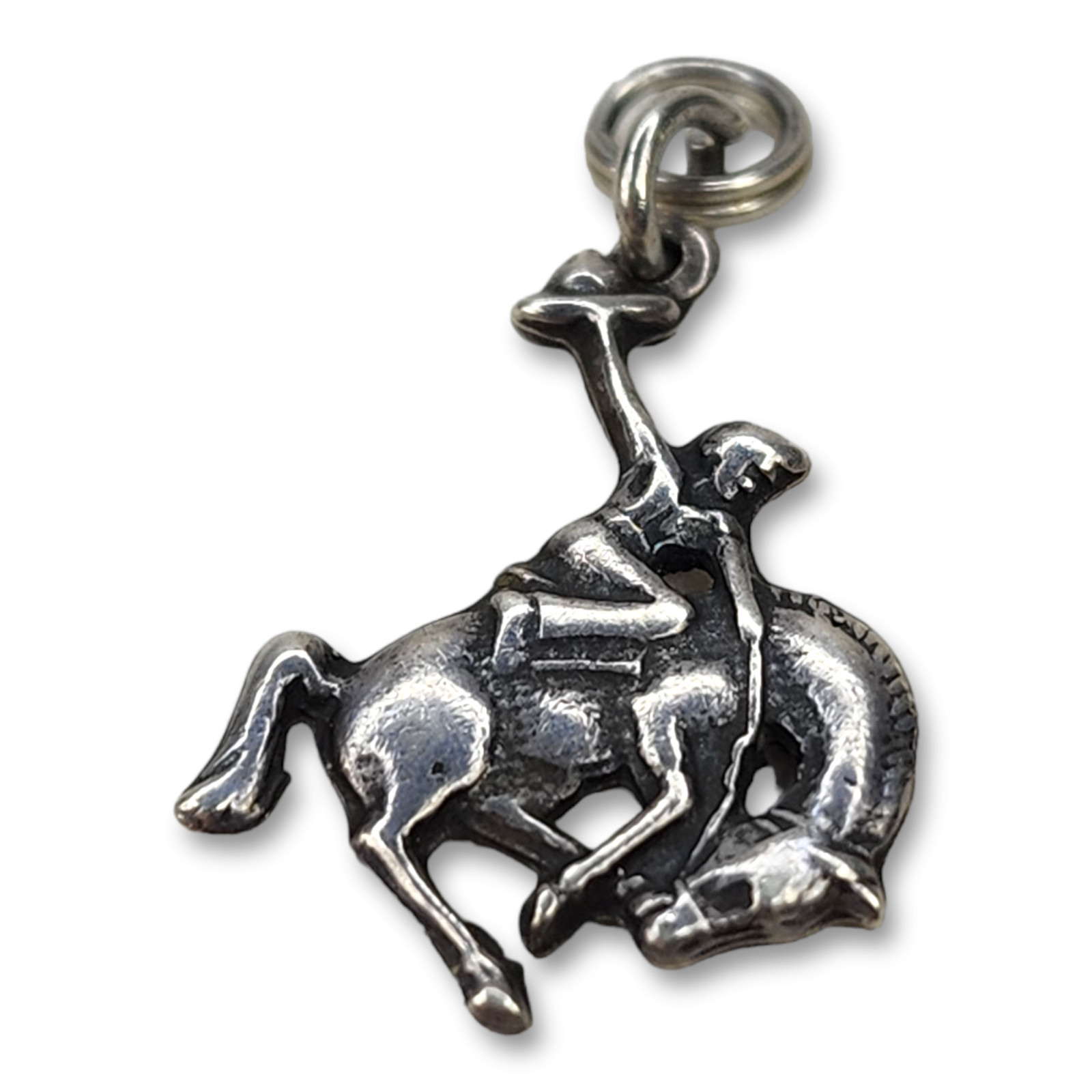 Vintage Southwestern Sterling Silver 925 Bucking Bronco Cowboy Charm