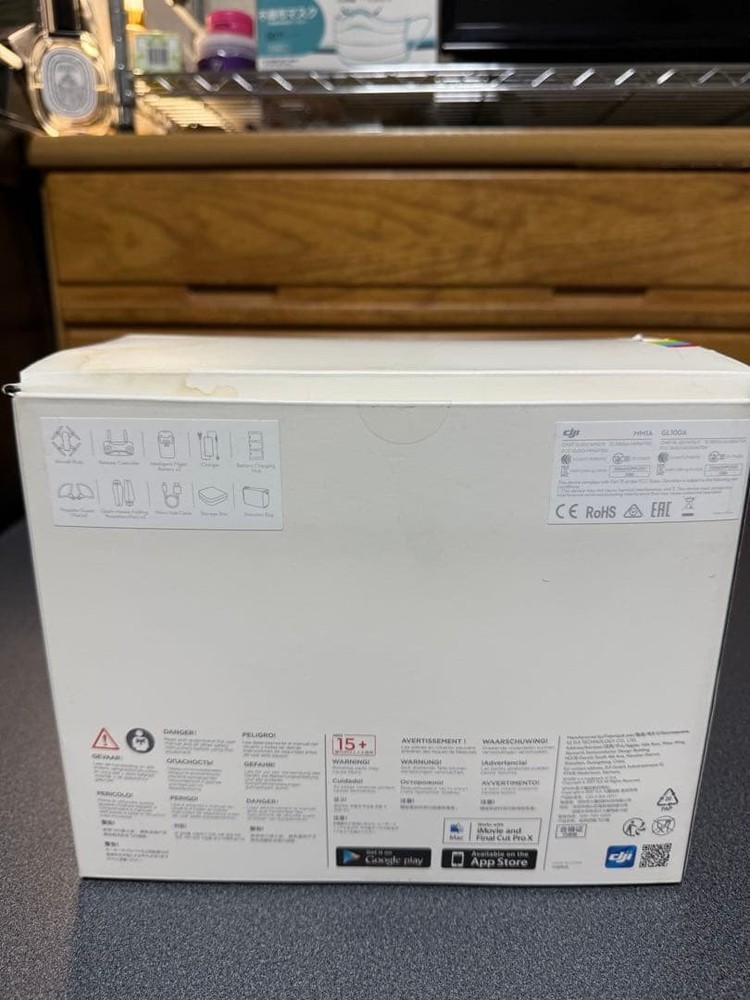 Dji Spark Drone Full Set White Quadcopter With Camera Controller Battery (Needs