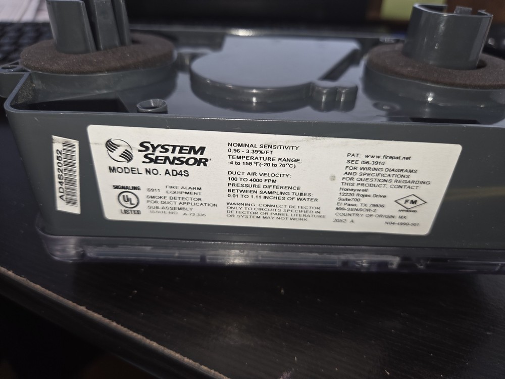 System Sensor AD4S Smoke Detector Duct Applications NEW 4 wire