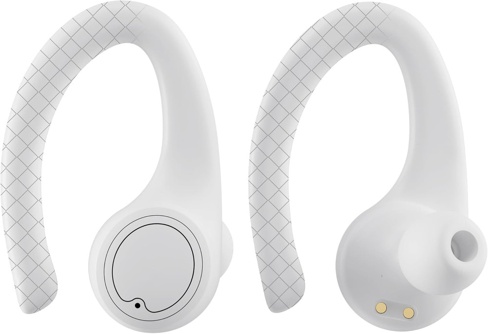 True Wireless Bluetooth Earbuds, Interchangeable Ear Hooks and Tips, Multi-Sized