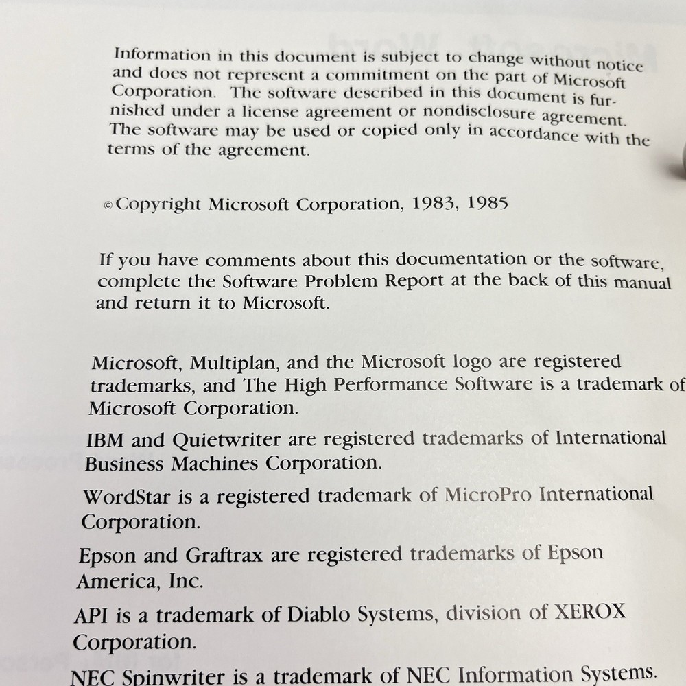 1985 RARE - Vintage Microsoft Word Version 2.0 For IBM PC Software | Complete