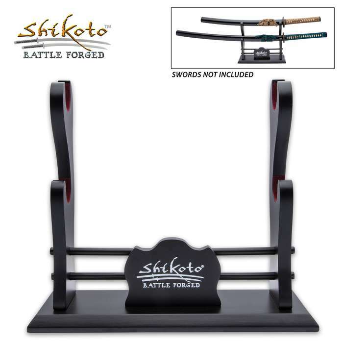 Shikoto Deluxe 2 Tier Table Samurai Katana Sword Display Stand Holder Mount New