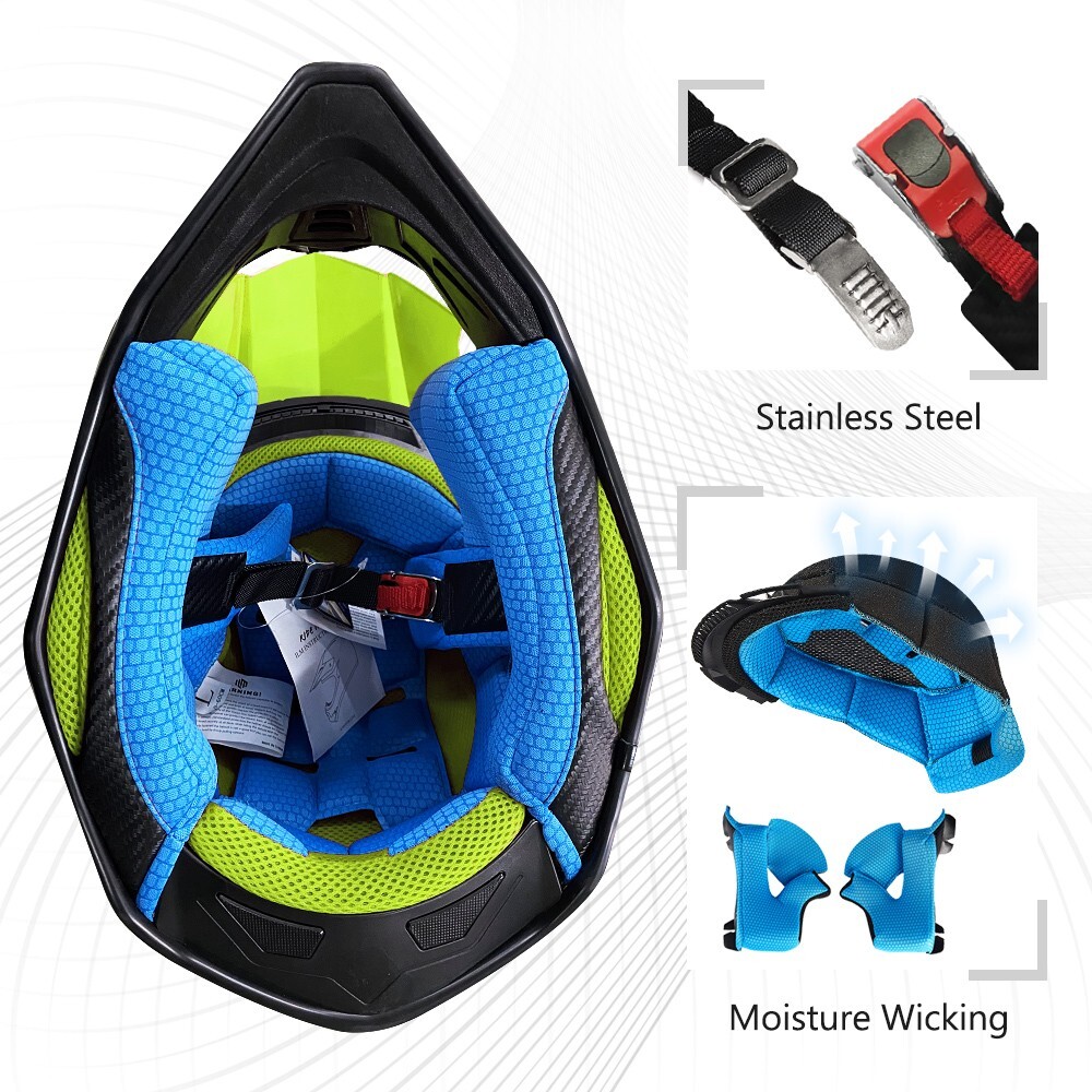 ILM Refurbished Yellow Adult Helmets ATV Motocross Off-Road Dual Sport DOT 216