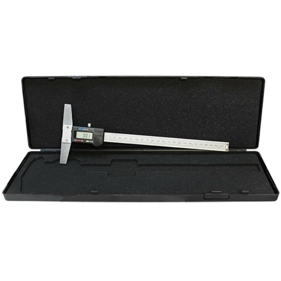 0-8'' 200mm Digital Electronic Depth Gage Caliper Reader Measurement Ruler in/mm