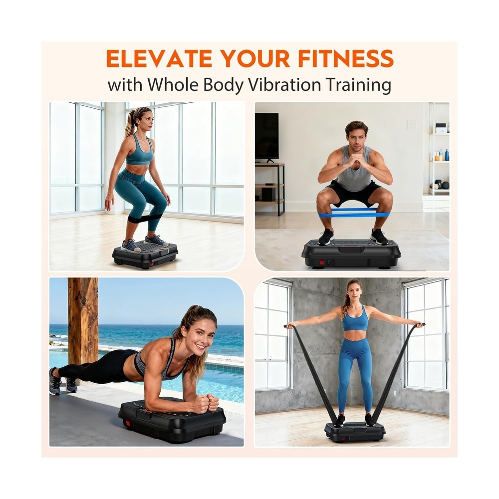 Vibration Plate Exercise Machine, Vibrating Plate for Lymphatic Drainage, 400...