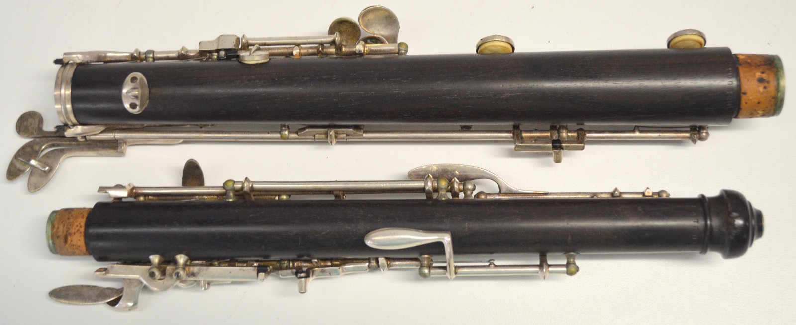 LINTON PARIS OBOE, MODIFIED SYSTEM, GRENADILLA WOOD BODY W/PLASTIC BELL