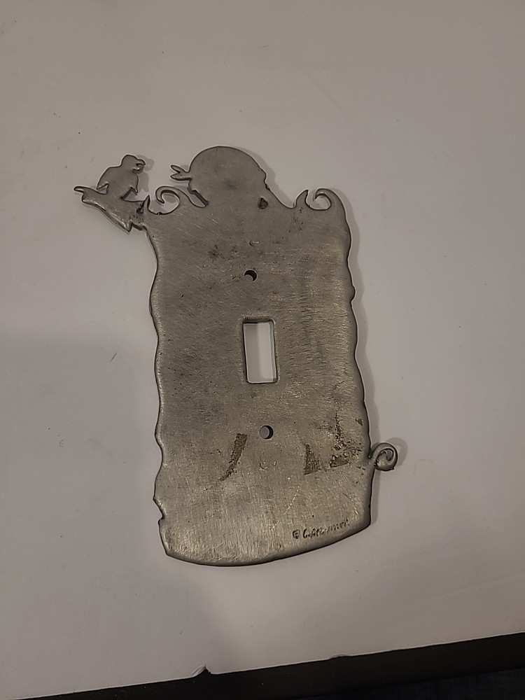 Pirate Pewter Plated Switch Plate Signed Leandra Drumm