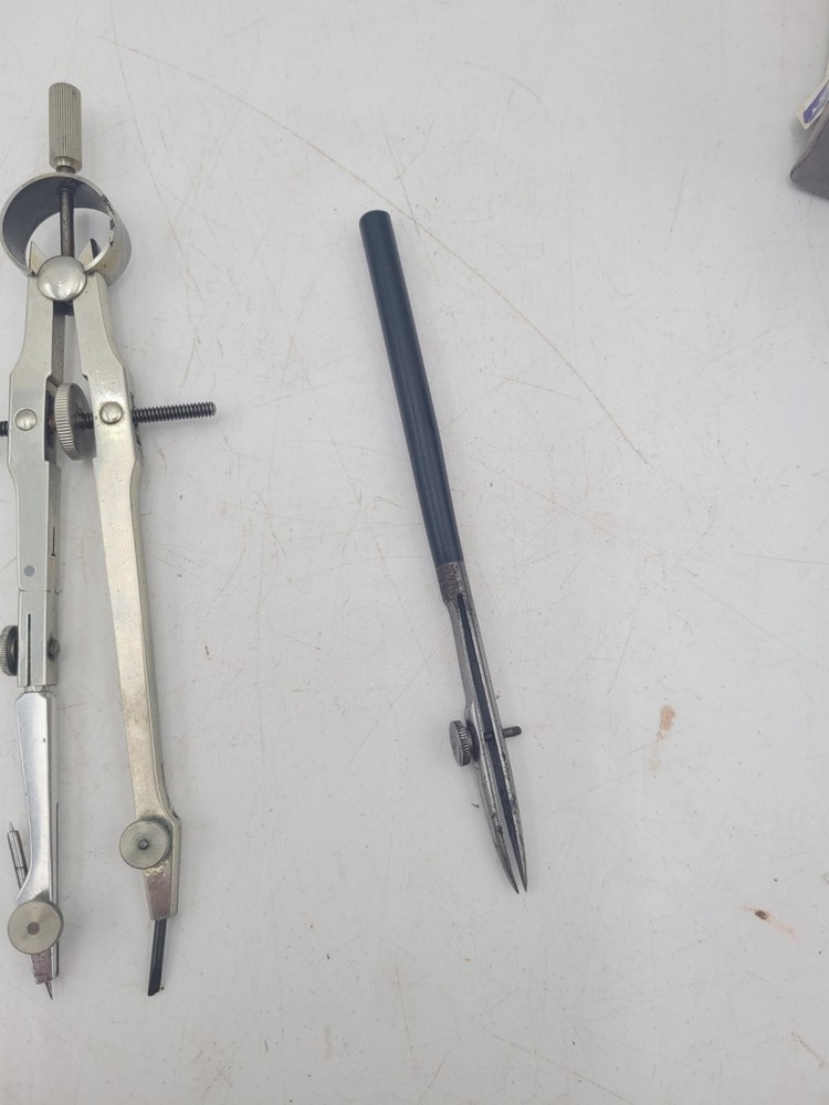 Vintage Dietzgen Germany Drafting Compass Set Case Architect Engineering Alliet