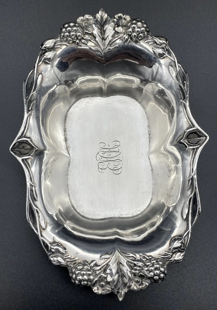 Tiffany Sterling Silver Candy / Nut Dish Blackberry