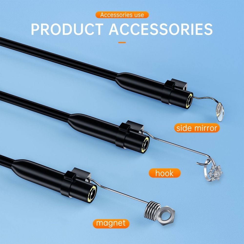 Endoscope Inspection Camera For iPhone 15 Pro Max/iPad/Samsung Borescope Cable