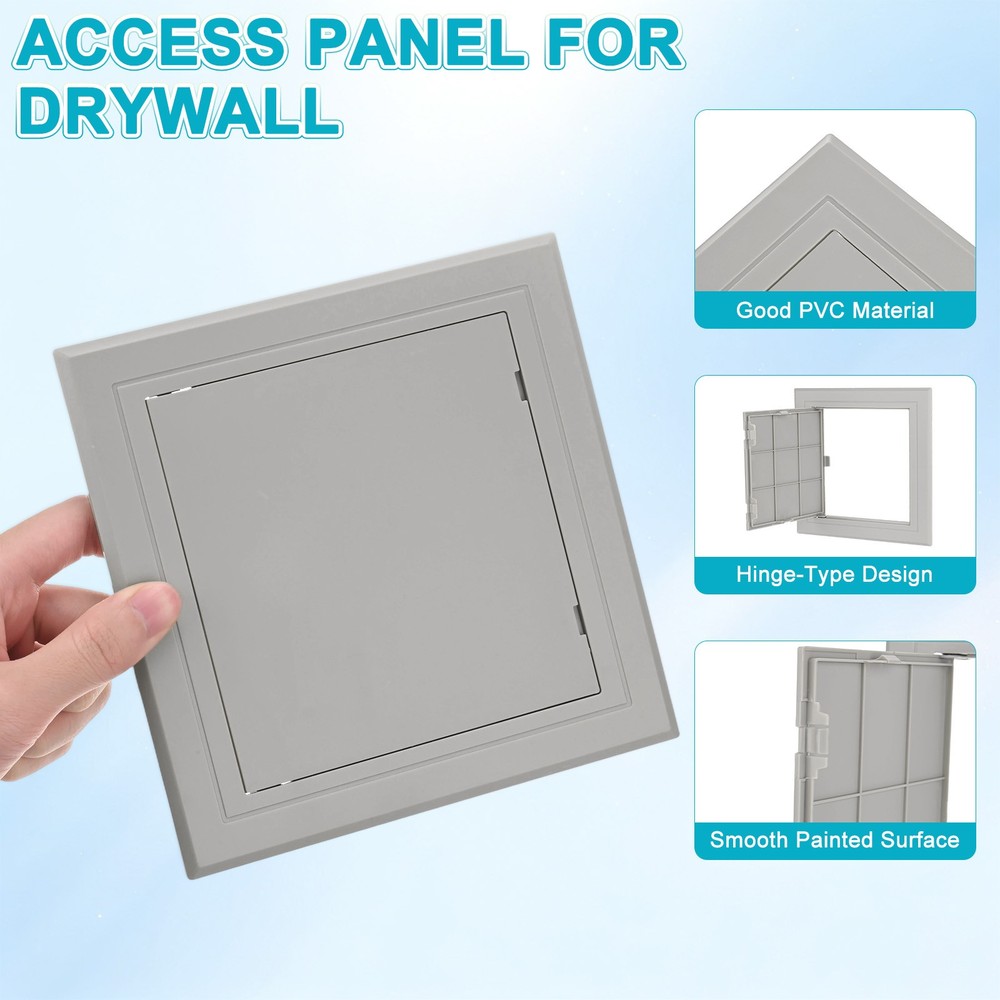 1-Pack Access Panel for Drywall, 5.7x6" Plastic Wall Hole Cover [Gray]