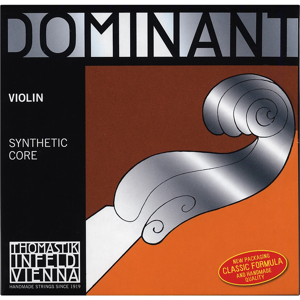 Thomastik Dominant 4/4 Size Stark (Heavy) Violin Strings 4/4 D String, Silver