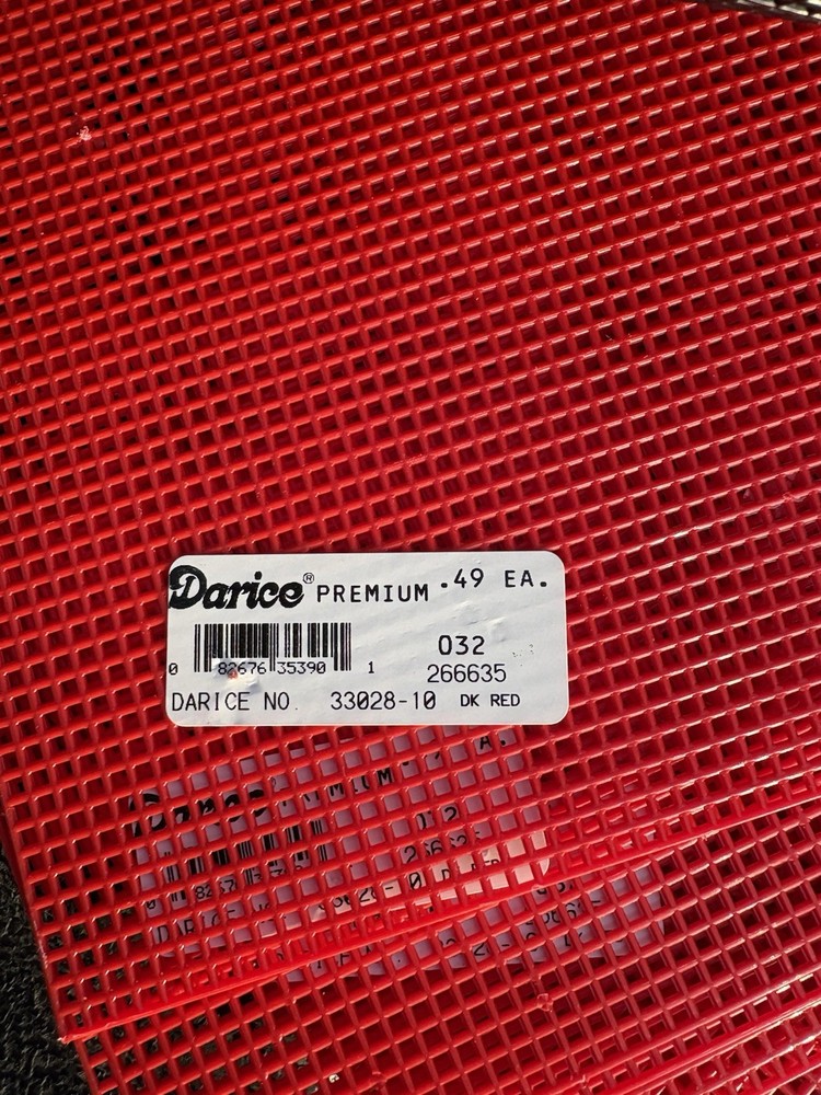 25 Pc Lot Darice, Quick-Count Plastic Canvas Mesh Sheets