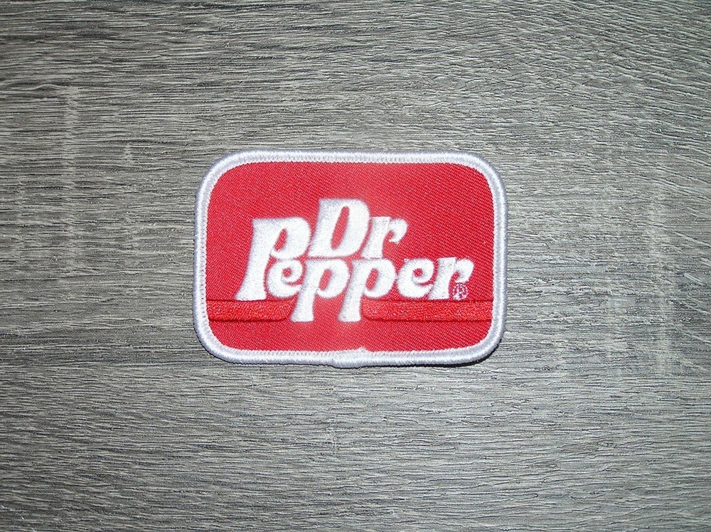 Dr. Pepper Retro Throwback Logo Embroidered Iron On Patch 3" x 2"