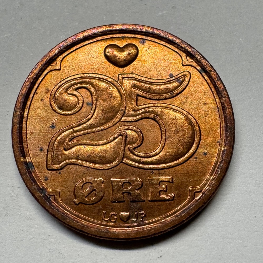 1990 Denmark 25 Ore - Coin #C-018