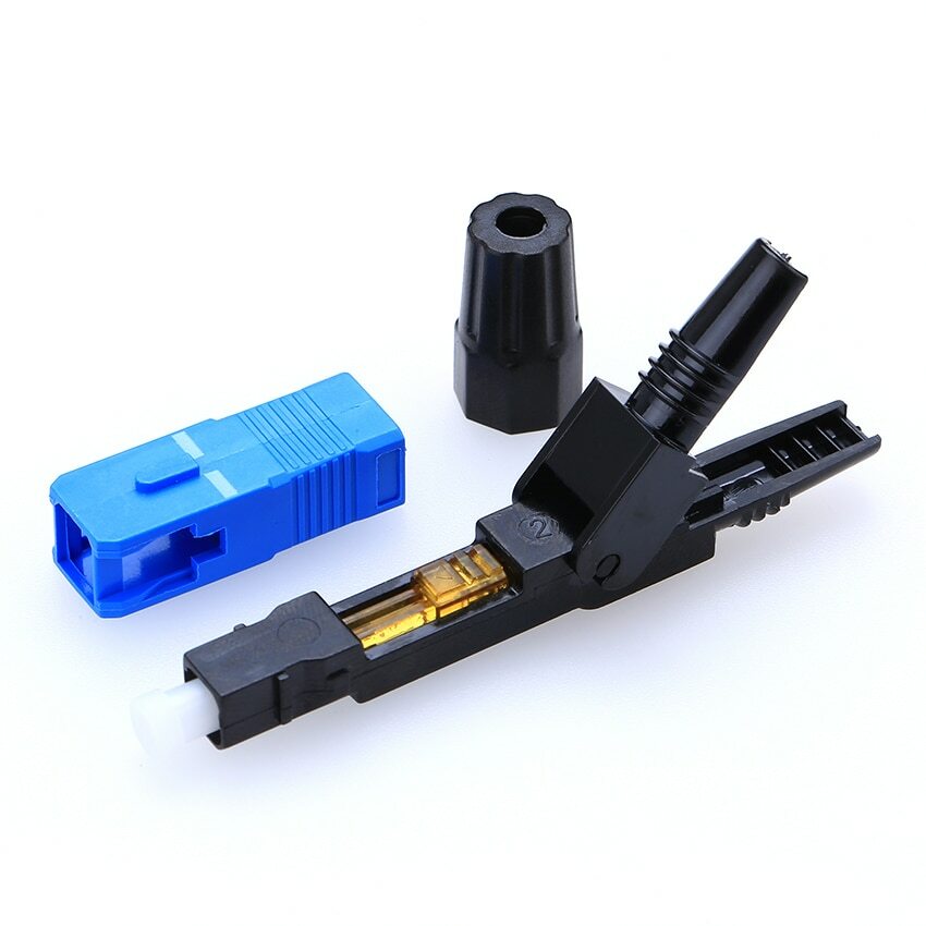 100pcs FTTH Embedded Type SC Cold Drop Cable Connector Quick Cold Joints Rapid