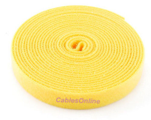 Wrap Hook & Loop Cable Tie 15 ft./Roll Yellow, CT-515YL
