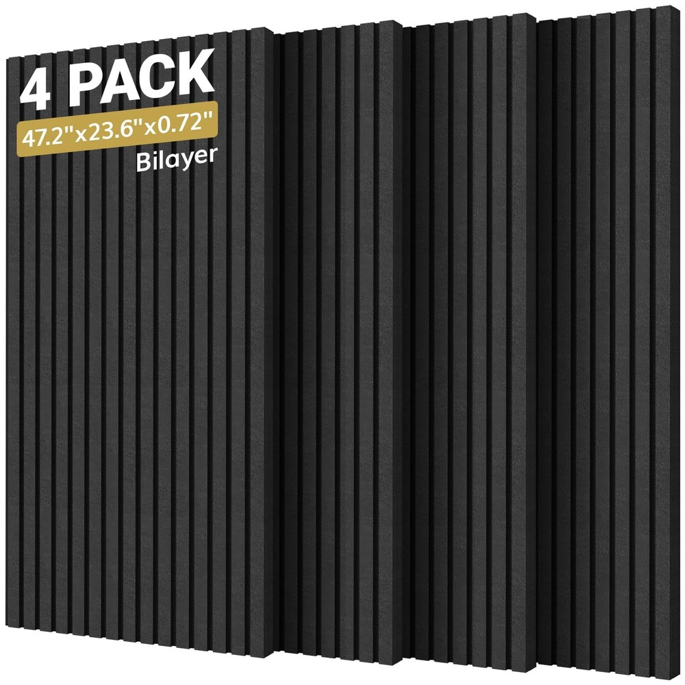 TONOR Dual-Layer Thickened Acoustic Wall Panels Self Adhesive, 4 pack 47.2x23...